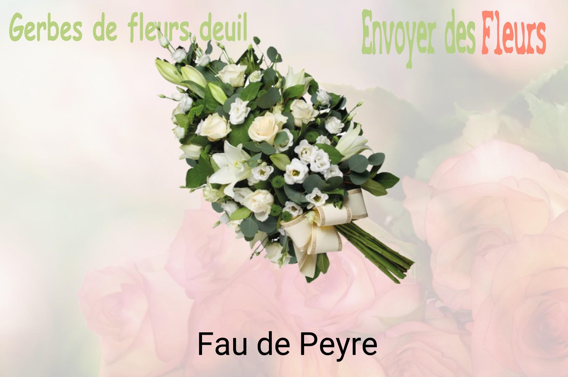Gerbe de fleurs de deuil livrée à Fau-de-Peyre